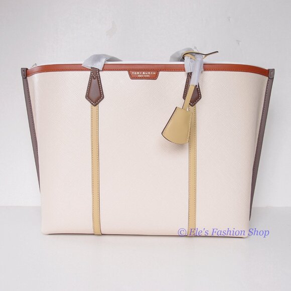 ❤️ NWT Tory Burch Perry Triple Compartment Leather Shoulder Tote Multi Color - Picture 6 of 16